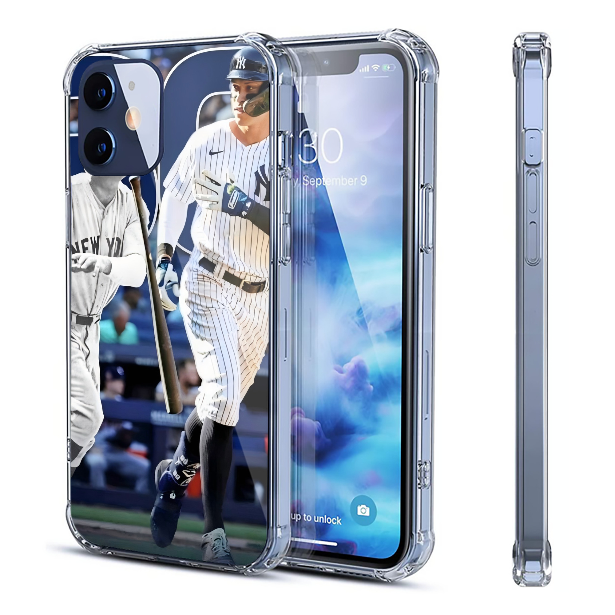 Aaron Judge 60 Home Runs 5 Clear IPhone 12 Case – Soft TPU With UV Print – Enhanced Drop Protection, Precise Fit, Anti-Fingerprint, Customizable Design, Scratch-Resistant, Yellow-Resistant
